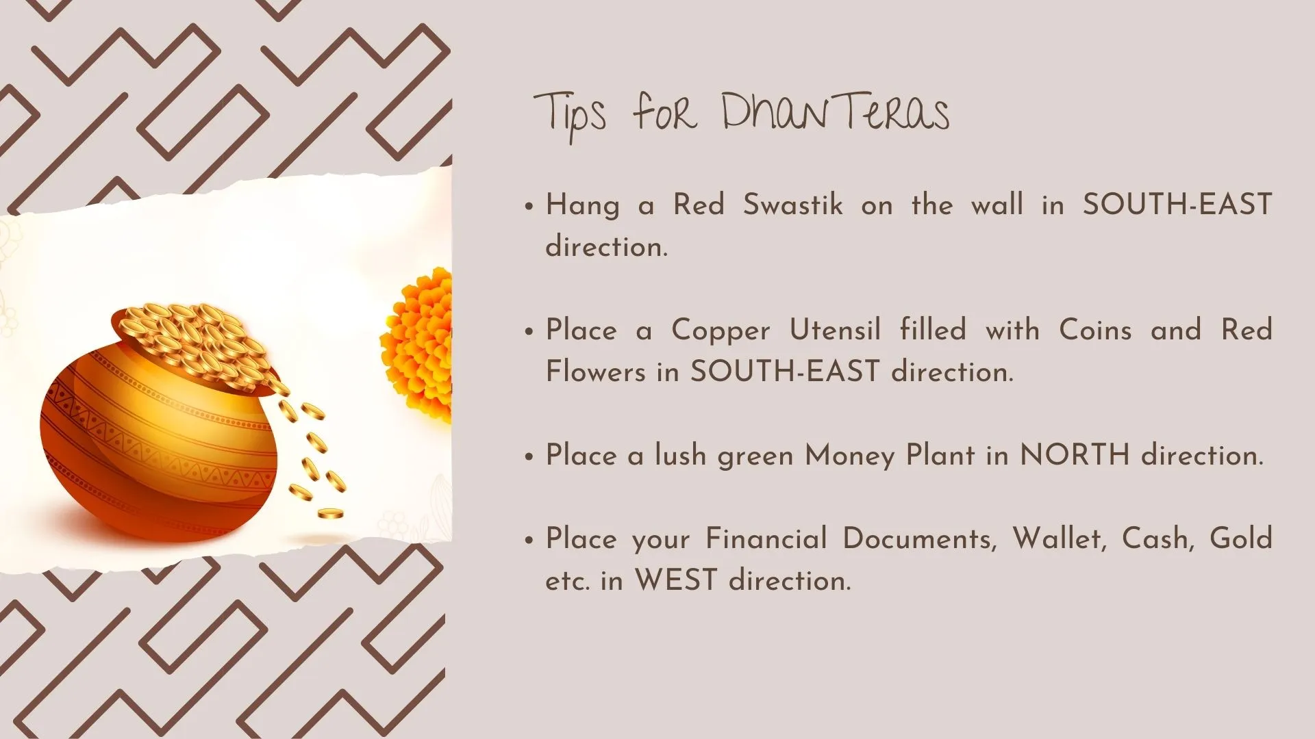 Vastu Tips to dhanteras