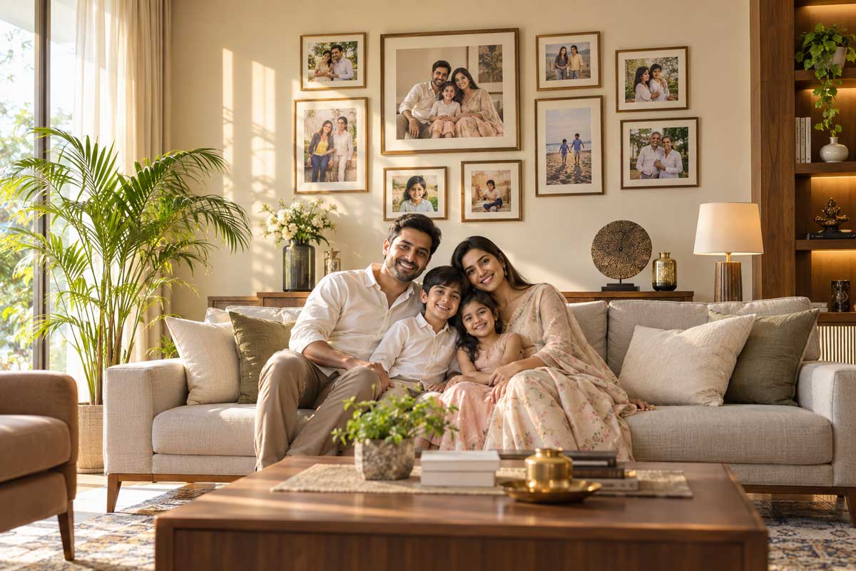 Optimal Walls for Placing Family Photos According to Vastu Shastra